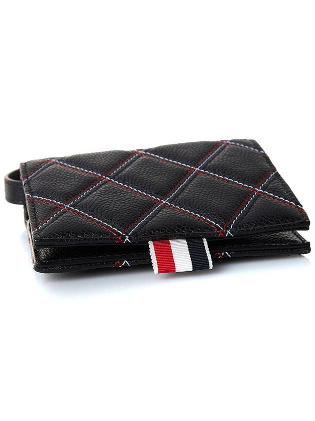 Three Stripes Quilted Caviar Bag - THOM BROWNE - BALAAN 8