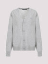 Keve Face Wool V-neck Cardigan Grey - ACNE STUDIOS - BALAAN 2