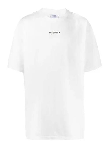 Back logo patch t shirt white UE51TR540W - VETEMENTS - BALAAN 1