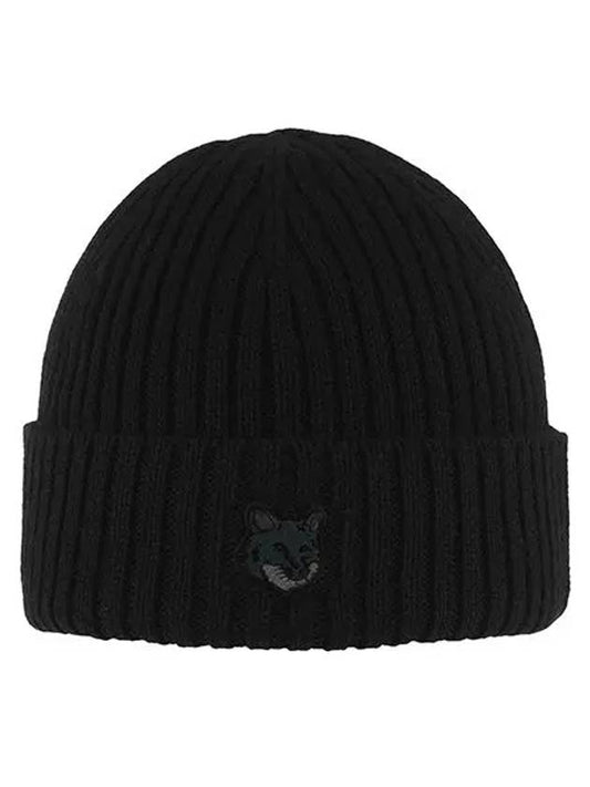 Wool Fox Head Beanie Black - MAISON KITSUNE - BALAAN 2