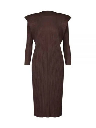 Monthly Color September Long Dress Dark Brown - ISSEY MIYAKE - BALAAN 2