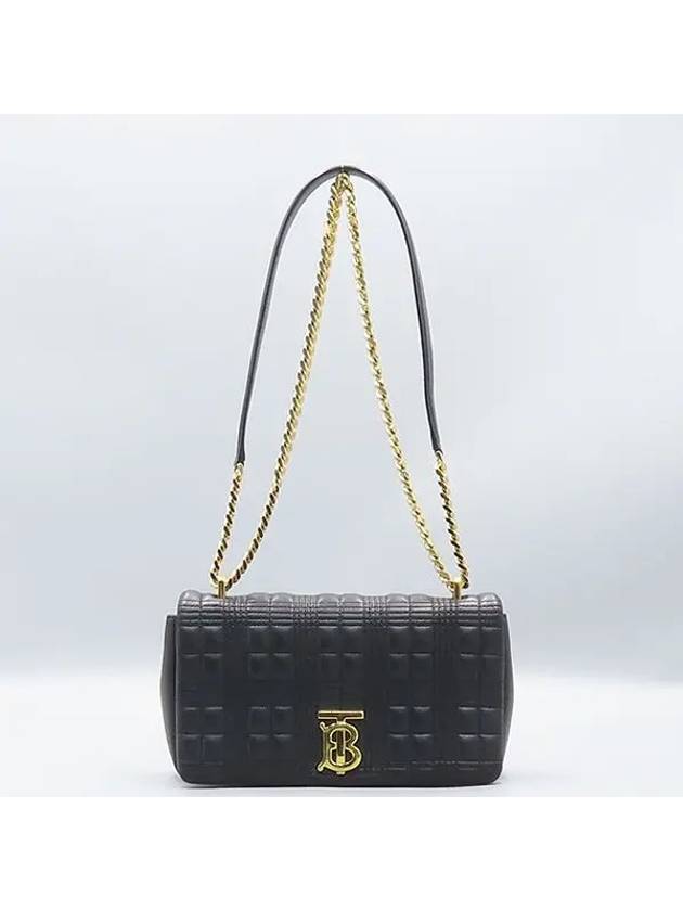 8021492 Black quilted leather LOLA gold plated TB logo small chain cross bag - BURBERRY - BALAAN 4