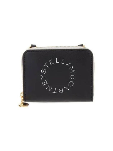 STELLA McCARTNEY Logo Zipper Strap Card Holder Black 270074 - STELLA MCCARTNEY - BALAAN 1