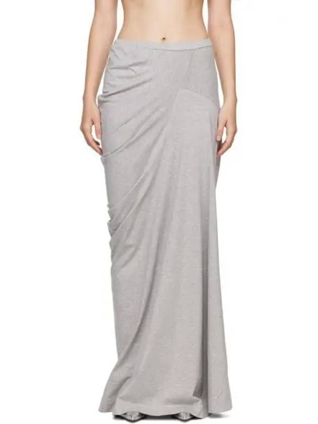 Gray Draping Cotton Maxi Skirt 242358F093000 271543 1149500 - DRIES VAN NOTEN - BALAAN 1