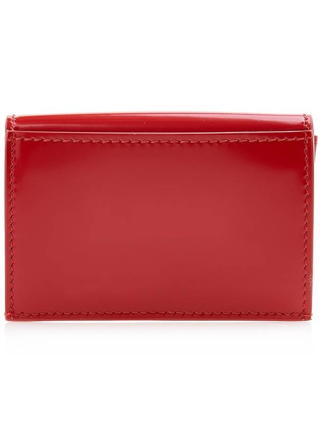 Ferragamo Women's Gancini Card Wallet 22 0435 FLAME RED 0760664 - SALVATORE FERRAGAMO - BALAAN 3