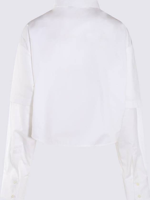 blouse shirt OWGE022S24FAB003 0101 WHITE WHIT - OFF WHITE - BALAAN 3