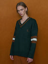 V Neck Long Sleeve Knit Green - UNALLOYED - BALAAN 2