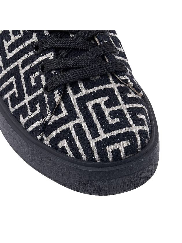 B Court Jacquard Monogram Low Top Sneakers Black - BALMAIN - BALAAN 10