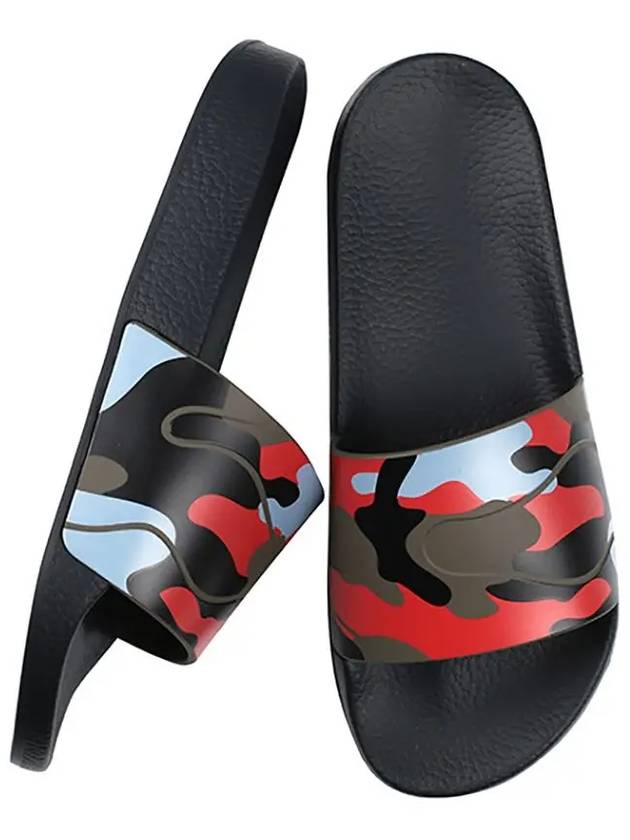 Men's Graphic Print Camo Slippers - VALENTINO - BALAAN 3