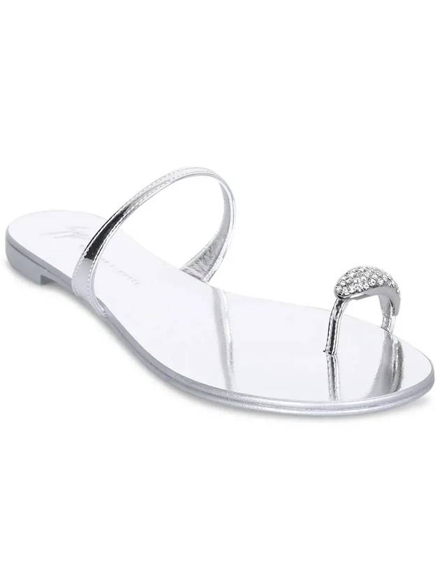 24SS Ring Strap Flat Sandals Silver I700000 073 - GIUSEPPE ZANOTTI - BALAAN 3