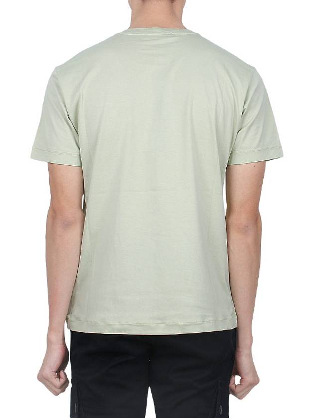 Logo Patch Short Sleeves T-Shirt Pistachio Green - STONE ISLAND - BALAAN 5