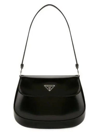 Women s Cleo Brushed Black Shoulder Bag 1BD311 ZO6 F0002 1156520 - PRADA - BALAAN 1