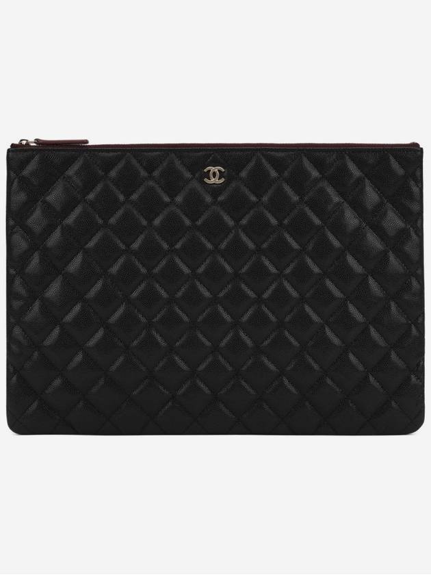 Classic Gold Hardware Caviar Large Calfskin Clutch Bag Black - CHANEL - BALAAN 2