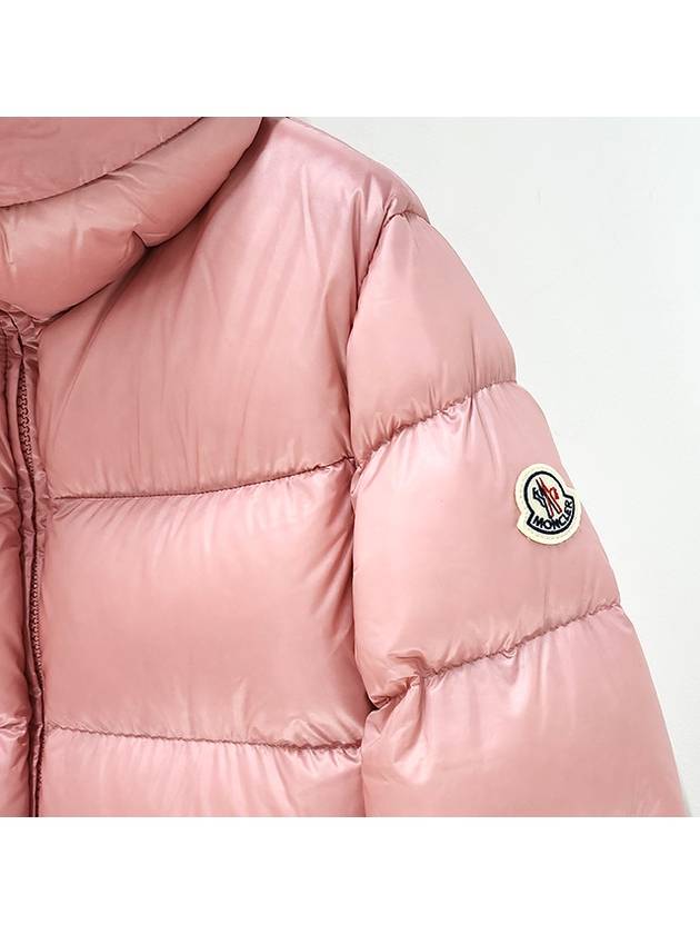 Women s Logo Patch DOURO Down Padded Short Jacket Pink 1A00069 595ZZ 500 - MONCLER - BALAAN 4