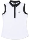 Ribbed Hidden Snap Basic Sleeveless WHITE - 20THHOLE - BALAAN 1