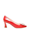 Slim Enamel Pumps Heels Red - ROGER VIVIER - BALAAN 1