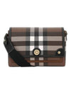 Checked Leather Knot Cross Bag Brown - BURBERRY - BALAAN 1