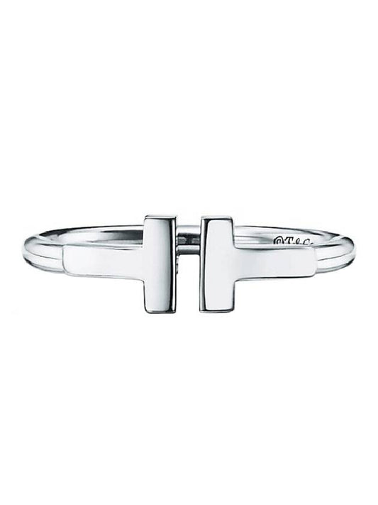 T Wire 18K White Gold Ring - TIFFANY & CO. - BALAAN.