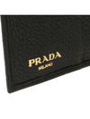 gold Vitello bifold wallet black - PRADA - BALAAN 6