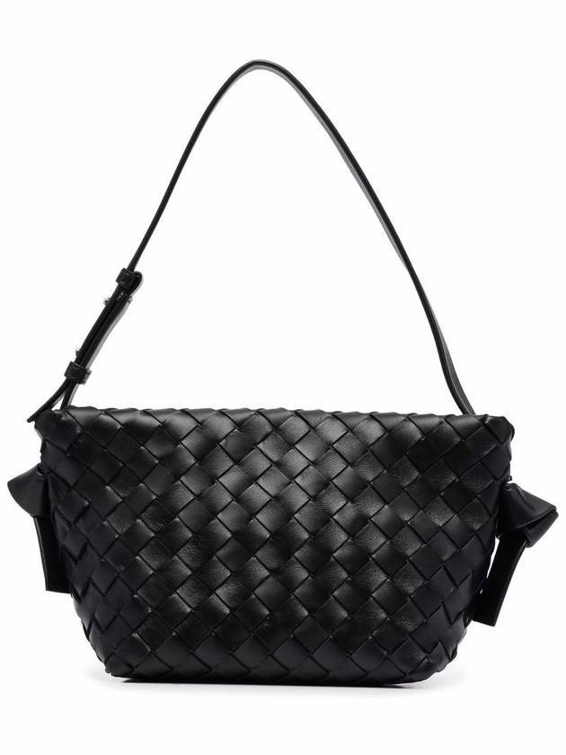 Intrecciato Tie Mini Shoulder Bag Black - BOTTEGA VENETA - BALAAN 1