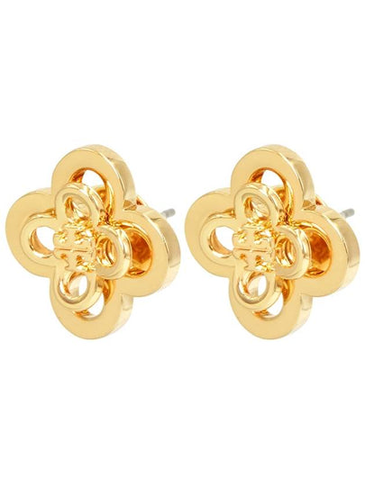 Double T Plaque Earrings Gold - TORY BURCH - BALAAN 2