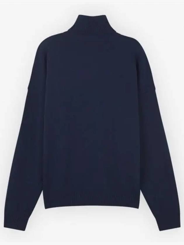 Big Fox Head Turtleneck Sweater Navy - MAISON KITSUNE - BALAAN 4