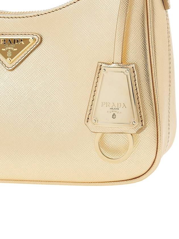 Re-Edition Saffiano Leather Mini Shoulder Bag Platinum - PRADA - BALAAN 9