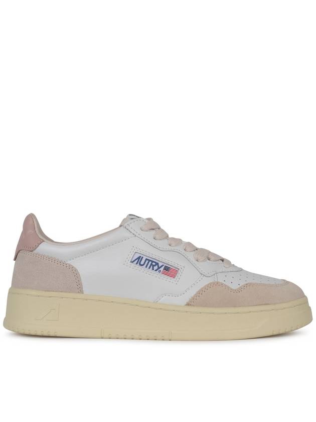 Medalist Leather Suede Low Top Sneakers White Pink - AUTRY - BALAAN 2