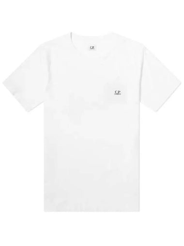 Jersey Small Logo Cotton Short Sleeve T-Shirt White - CP COMPANY - BALAAN 1