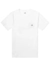 Jersey Small Logo Cotton Short Sleeve T-Shirt White - CP COMPANY - BALAAN 1