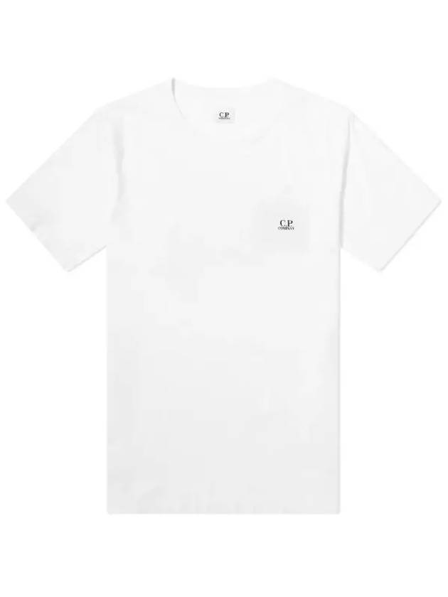 Jersey Small Logo Cotton Short Sleeve T-Shirt White - CP COMPANY - BALAAN 1