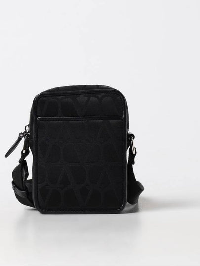 V Logo Pattern Cross Bag Black - VALENTINO - BALAAN 2