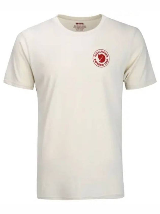 Men s Logo T Shirt Chalk White Short Sleeve Tee - FJALL RAVEN - BALAAN 1