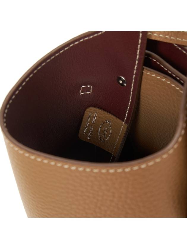 Micro Leather Mini Tote Bag Brown - TOD'S - BALAAN 11