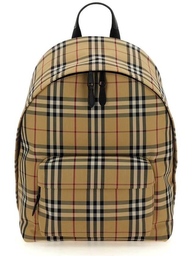 Vintage Check Motif Nylon Backpack Beige - BURBERRY - BALAAN 2