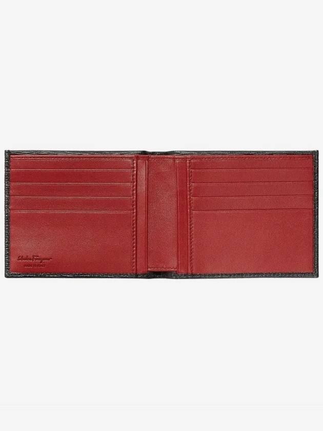 Gancini Half Wallet Black - SALVATORE FERRAGAMO - BALAAN 3