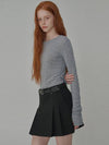 See Through Wool Jersey T shirt Melage Gray - OPENING SUNSHINE - BALAAN 6