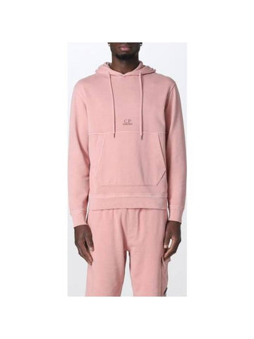 Central Logo Hoodie Pale Mauve - CP COMPANY - BALAAN 1