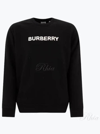 Logo Print Sweatshirt Black - BURBERRY - BALAAN 2