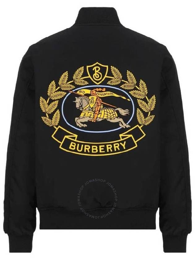 Kids Embroidered Logo Casual Bomber Jacket Black - BURBERRY - BALAAN 3