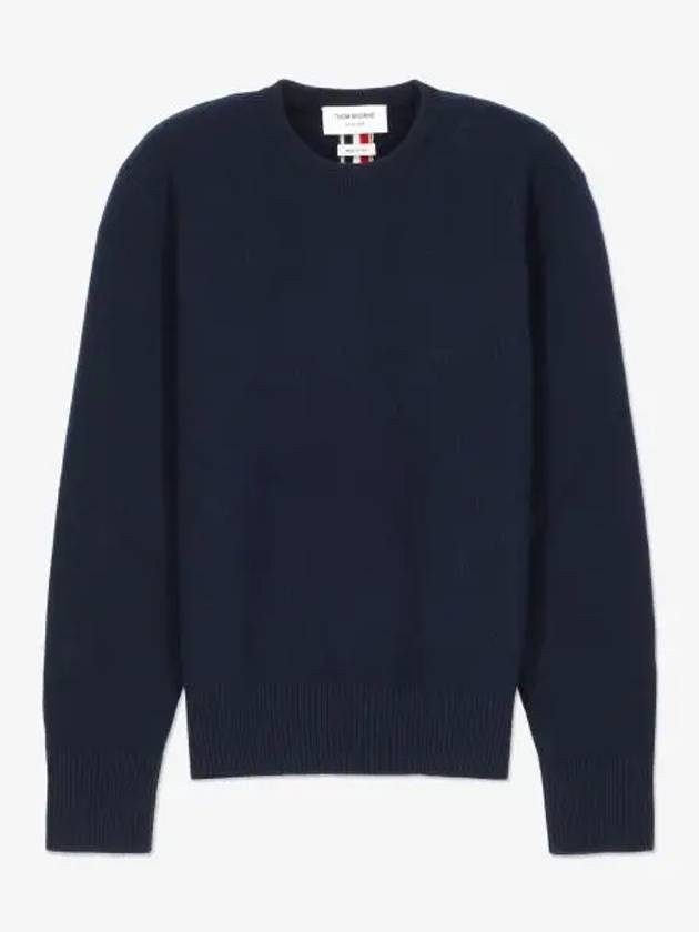 Arm Band Merino Wool Pique Knit Top Navy - THOM BROWNE - BALAAN 2