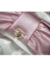 CC logo ribbon bag shiny pink gold AS5129 - CHANEL - BALAAN 4