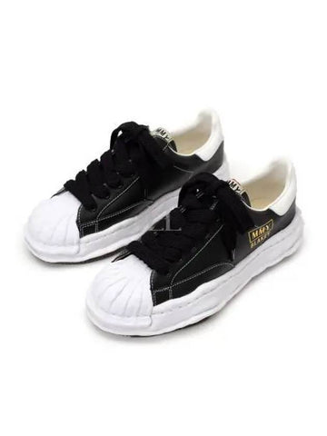 A06FW702 Black Blakey OG Sole Leather Low Top Sneakers - MIHARA YASUHIRO - BALAAN 1