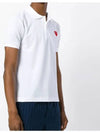 Red Heart Wappen Polo Shirt P1 T006 5 White - COMME DES GARCONS - BALAAN 4