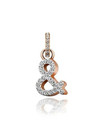 Remix Ampersand Charm Necklace Pendant Rose Gold - SWAROVSKI - BALAAN 1