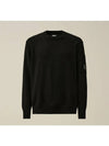 Lambswool GRS Crew Neck Knit Top Black - CP COMPANY - BALAAN 2