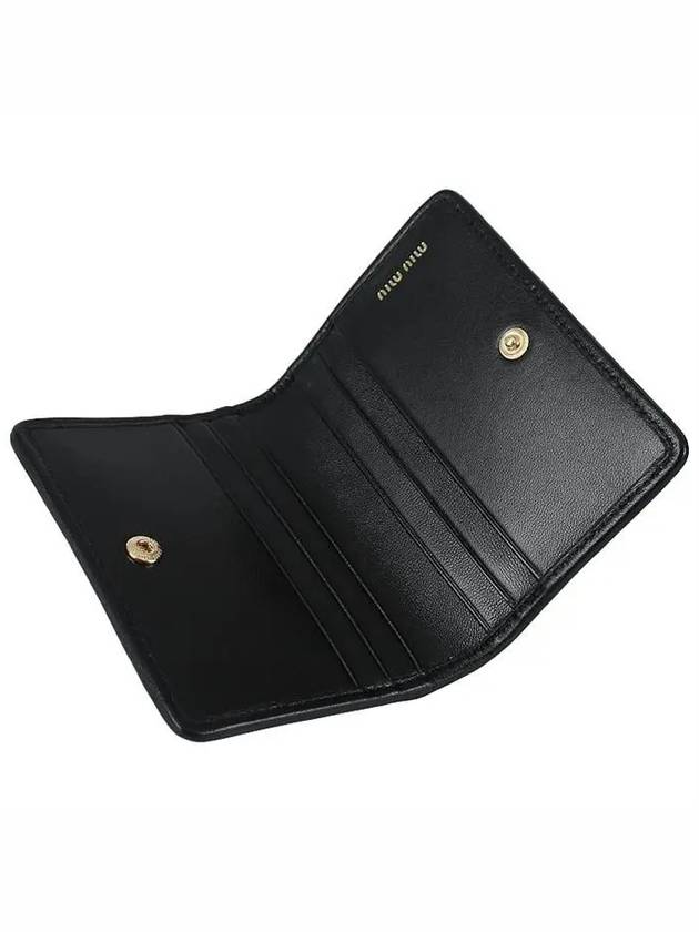 Matelasse Nappa Leather Card Wallet Black - MIU MIU - BALAAN 7