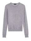 Regal Wool Crew Neck Knit Top Grey - THEORY - BALAAN 2