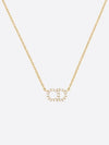 Claire D Rune White Crystal Necklace Gold - DIOR - BALAAN 3