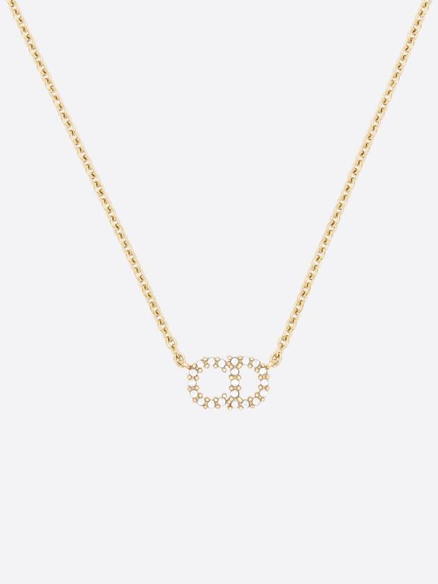 Claire D Rune White Crystal Necklace Gold - DIOR - BALAAN 3